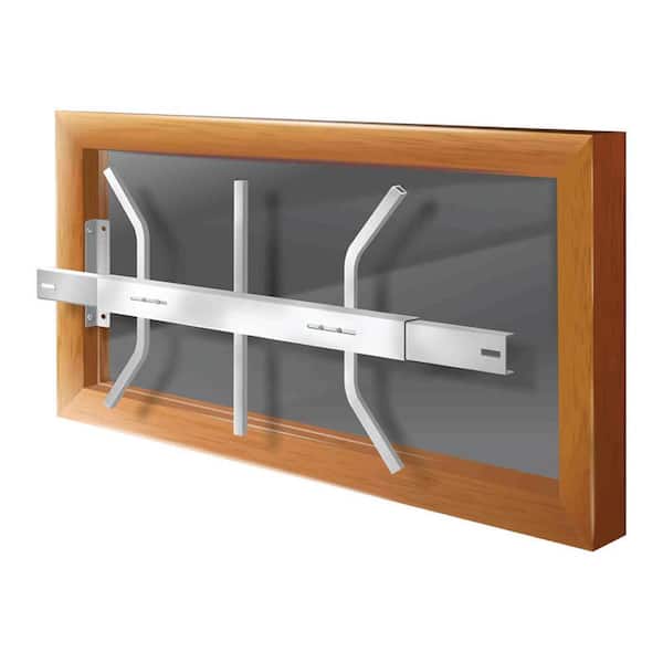 Removable 21 in. to 28 in. Adjustable Width 1-Bar Window Guard, White