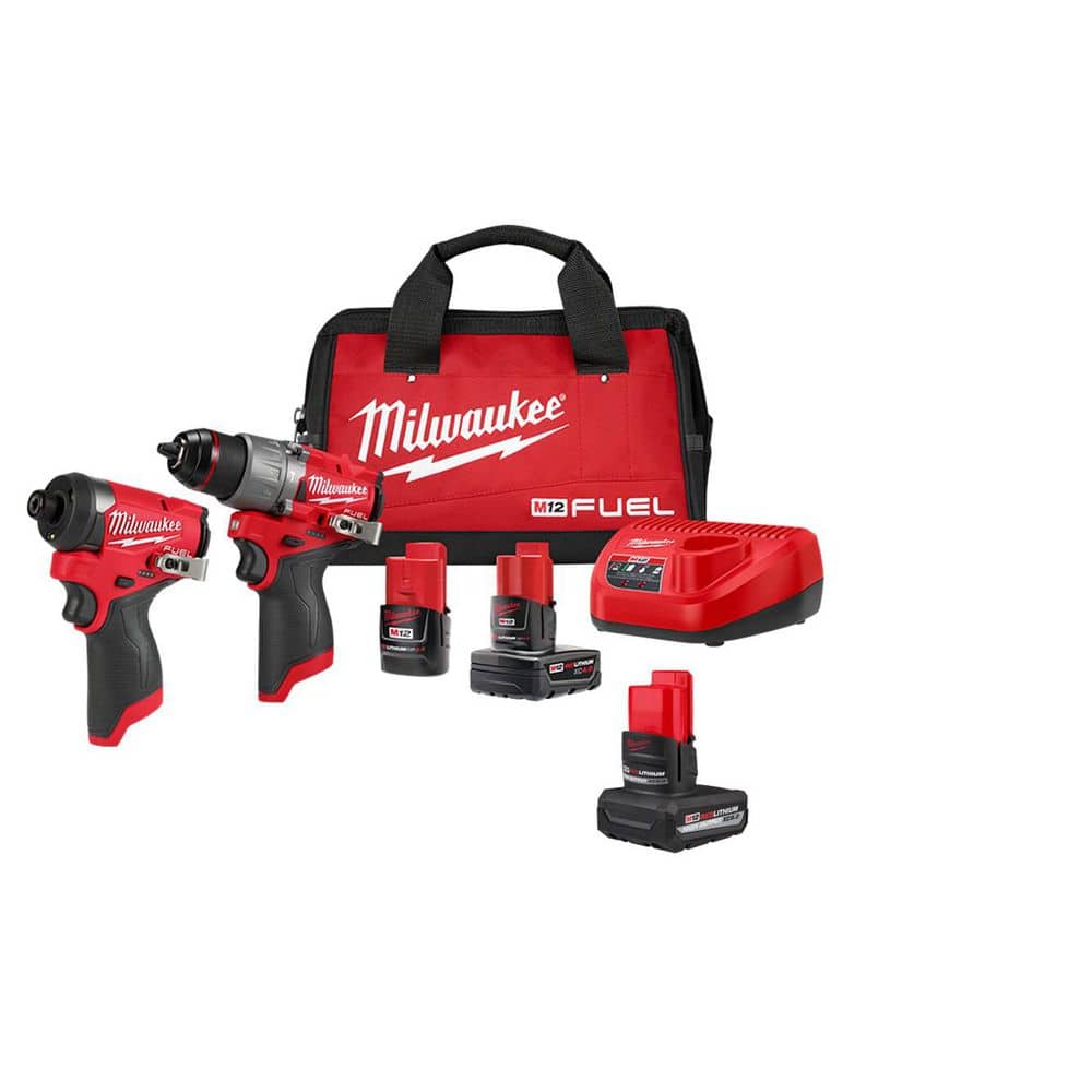 M12 FUEL 12V Cordless Hammer Drill/Impact Combo Kit (2-Tool) w/5.0Ah Battery & SHOCKWAVE Bit Set (100-Pc) price history on PriceWatchPro
