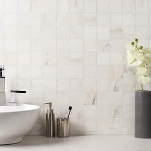 Onyx White 11.73 in. x 11.73 in. Polished Marble Floor and Wall Mosaic Tile (0.95 sq. ft./Each)
