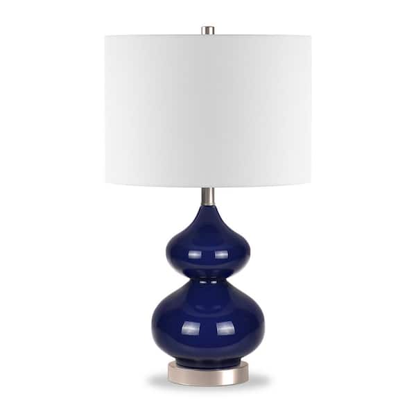 Meyer&Cross Katrin 23-1/2 in. Navy Blue Glass Table Lamp