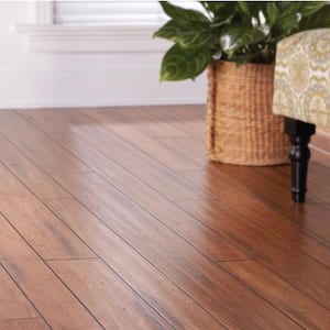 Strand Woven Distressed Dark Honey 1/2 in. T x Multi Width x 72 in. L Engineered Click Bamboo Flooring