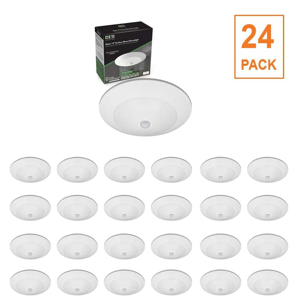 Led Occupancy Display Light ETI LIGHTING Altair 6 in. Surface Mount Downlight with Occupancy Sensor ...