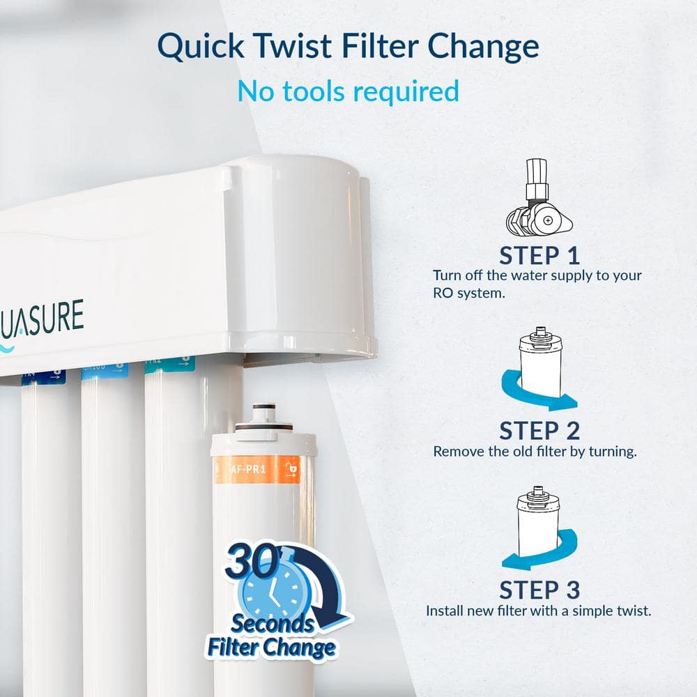 Aquasure Premier Pro 4-Stage Chrome Under-Sink Filtration System