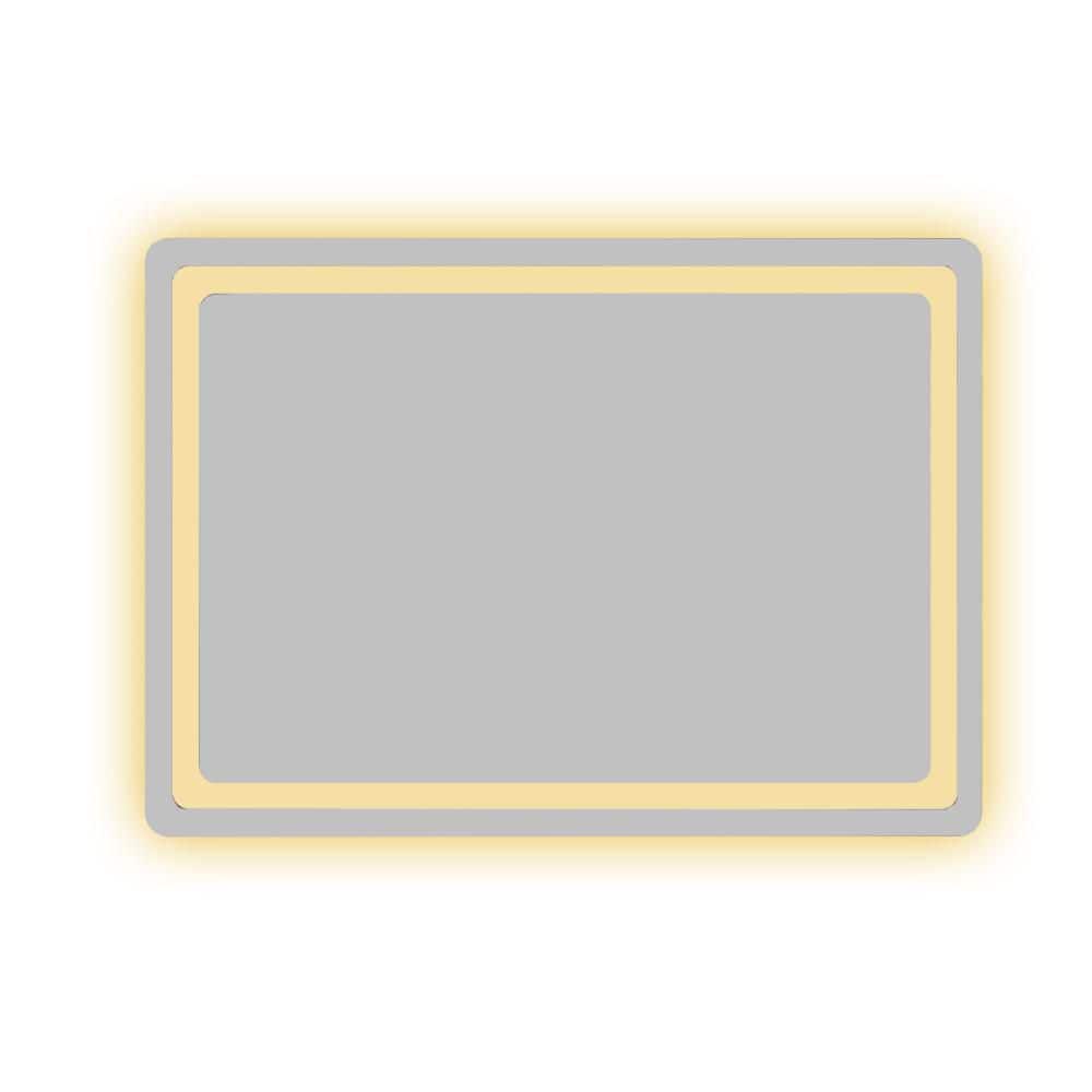 27.56 in. W x 19.69 in. H Rectangle Framless Mirror Wall Mirror Bathroom Va