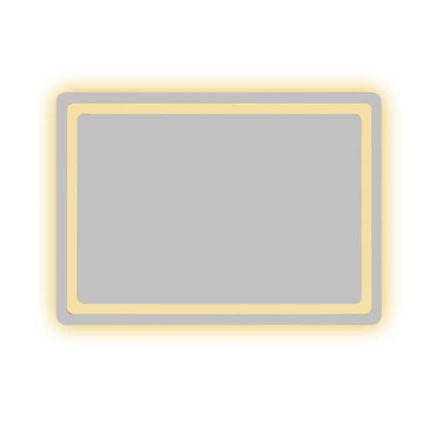 Unbranded 27.56 in. W x 19.69 in. H Rectangle Framless Mirror Wall Mirror Bathroom Vanity Mirror