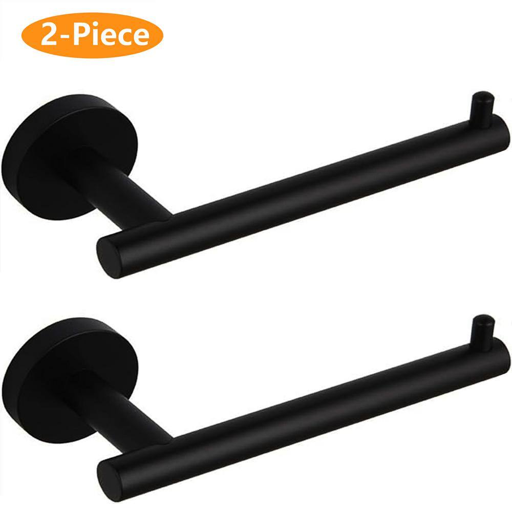 ATKING Bathroom Wall-Mount Toilet Paper Holder Non-Slip Tissue Paper Holder in Matte Black ADC ...