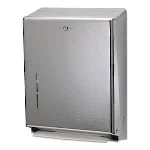 Stainless Steel Commercial Folded Paper Towel Dispenser in. Silver
