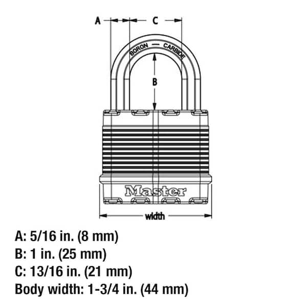 Master Lock Heavy Duty Outdoor Padlock with Key, 1-3/4 in. Wide, 2