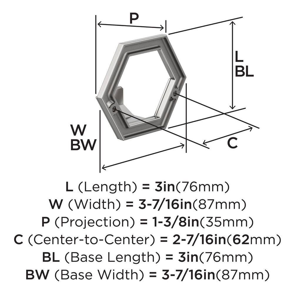 Polished Chrome Hexagonal Decorative Wall Hook