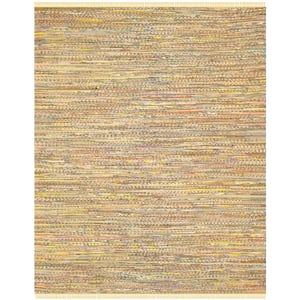 Rag Rug Yellow/Multi 8 ft. x 10 ft. Gradient Striped Area Rug