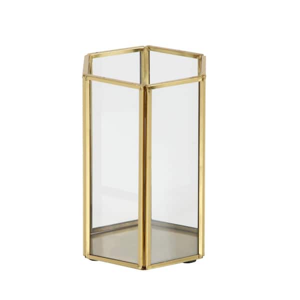 CosmoLiving by Cosmopolitan Gold Glass Decorative Candle