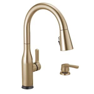 Marca Single-Handle Touch Pull-Down Sprayer Kitchen Faucet with ShieldSpray Technology in Champagne Bronze