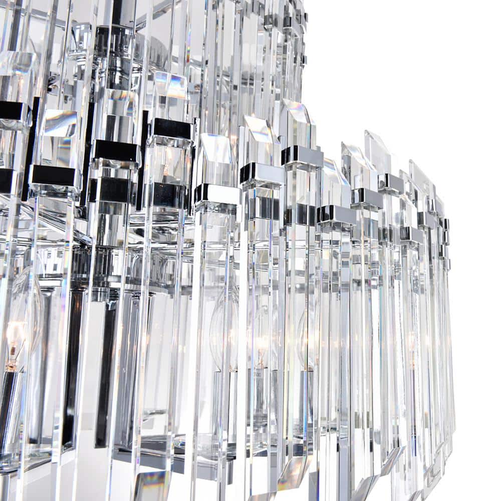 Henrietta Chrome 12-Light Crystal Two-Tier Chandelier