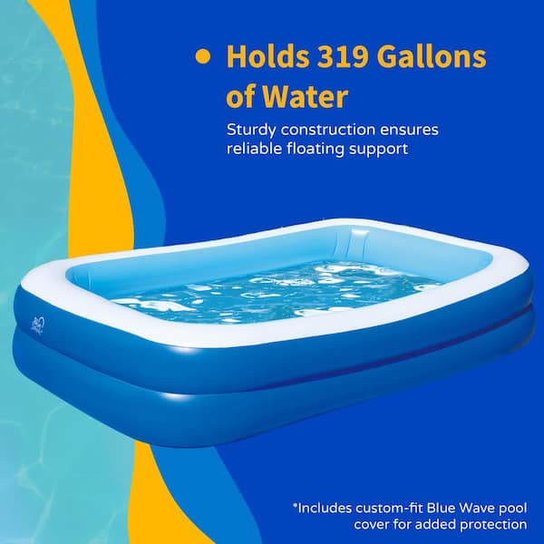 Blue Wave 103 in. x 69 in. Rectangle 22 in. Deep Inflatable Pool
