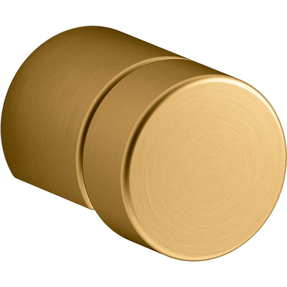 KOHLER Composed 0 .75 in. Vibrant Brushed Moderne Brass Knob