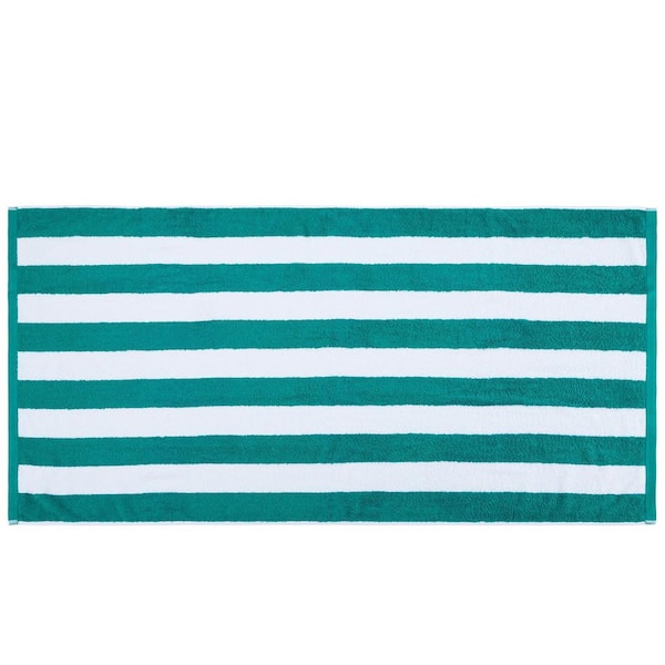 Beach Towel 4 Pack Oversized Beach Towels 30 x 60 in. Cabana Striped Pool Towel 100% Cotton Soft Thick Swimming Towels
