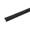 2 1/4 in. x 9 ft. Rubber Flooring Transition Strip Black Commercial Grade