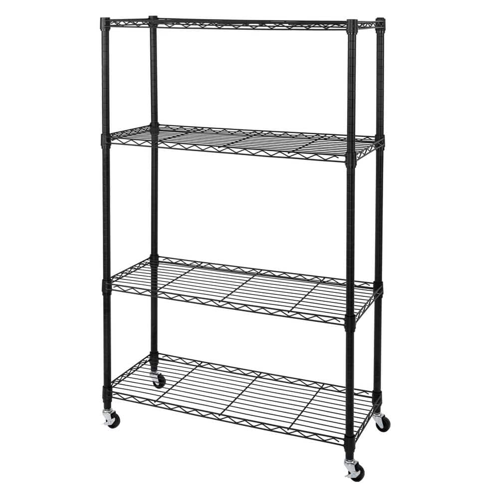 Seville Classics Solid Steel Wire Shelving Storage Unit Adjustable Shelves  Organizer Rack, for Home, Kitchen, Office, Garage, Bedroom, Closet, Black,  5-Tier, 30 W x 14 D (New Model)