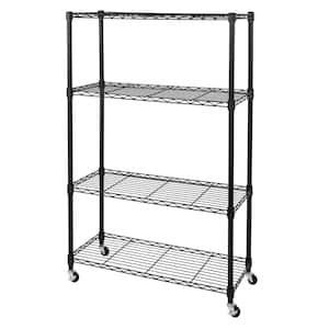 Style Selections 14-in D x 35.7-in W x 53-in H 4-Tier Steel Utility Shelving Unit