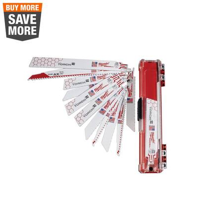 Milwaukee SAWZALL Demolition Nail-Embedded Wood and Metal Cutting Bi-Metal Reciprocating Saw Blade Set (13 Piece) SAWZALL Demolition Nail-Embedded Wood and Metal Cutting Bi-Metal Reciprocating Saw Blade Set (13 Piece)