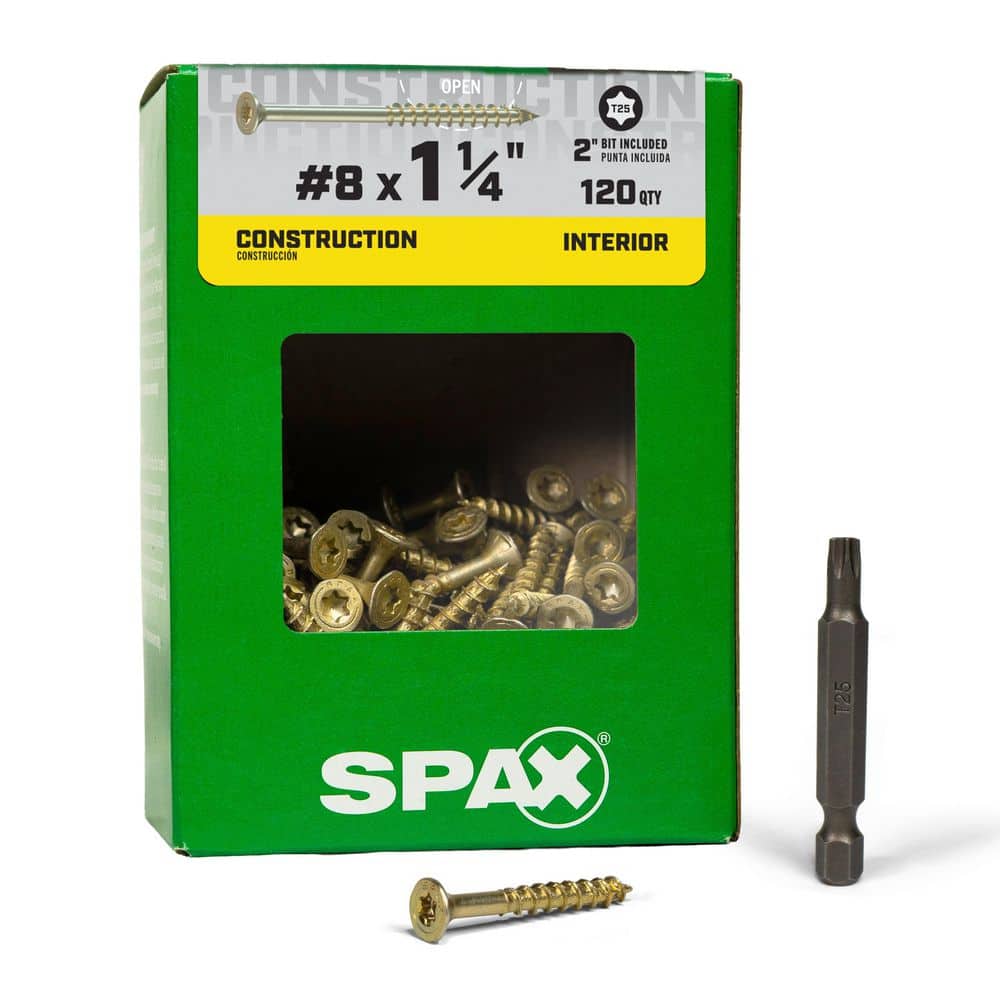 "#8 x 1-1/4 in. PowerDrive Interior T25 T-Star Flat Head Construction Wood Screws (420-Pieces)" price history on PriceWatchPro