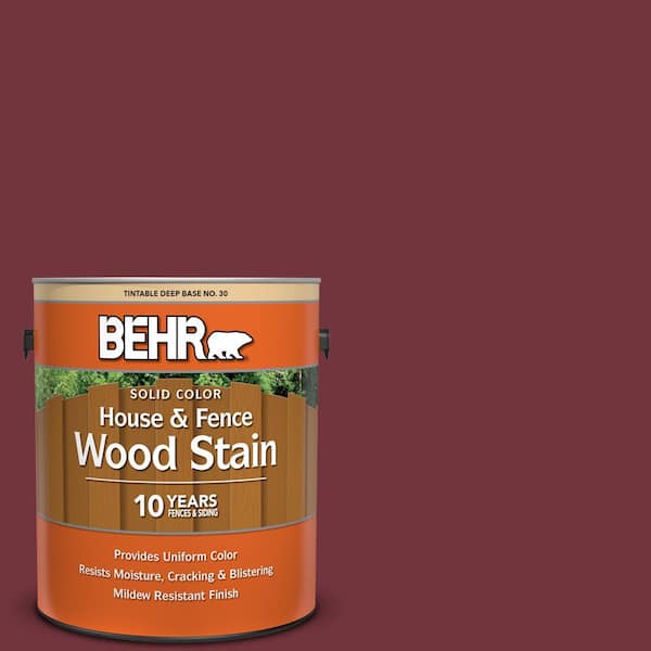 BEHR 1 gal. #S130-7 Cherry Cola Solid Color House and Fence Exterior Wood Stain