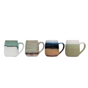 16 oz. Multicolor Stoneware Mug (Set of 4)