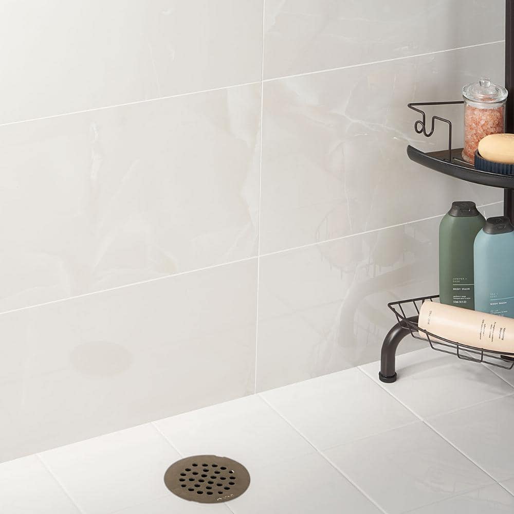 Saroshi Large Format Polished Porcelain Marble Look Tile