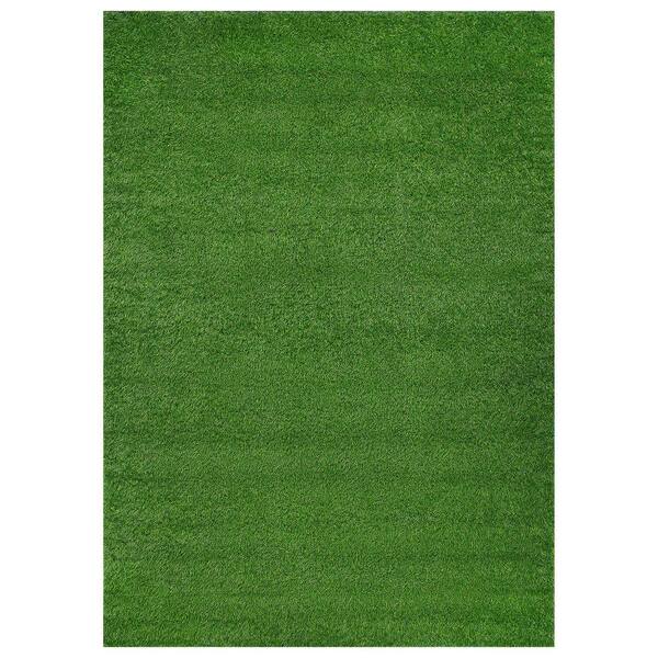 Indoor/Outdoor Artificial Grass Area Rug, Dense Synthetic Turf for Patio, Deck & High-Traffic Areas 8' x 12'