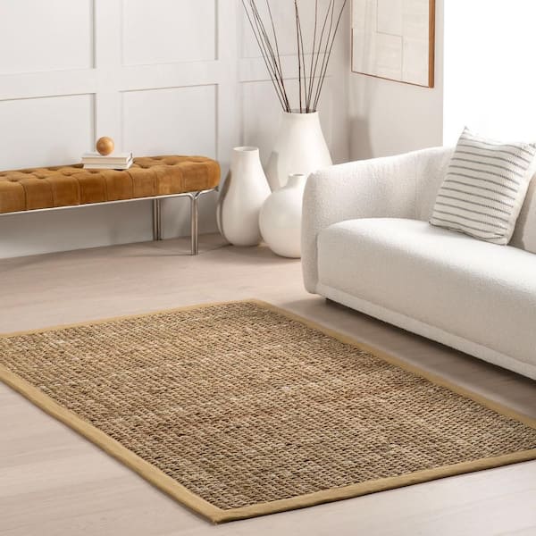 Aubrielle Classic Seagrass Area Beige 5 ft. x 8 ft. Indoor Area Rug