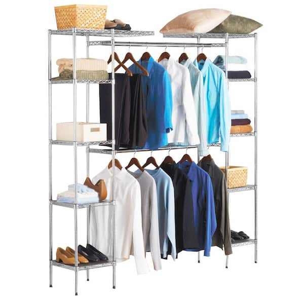 Seville Classics Ultrazinc Expandable Closet Organizer System She05813bz The Home Depot