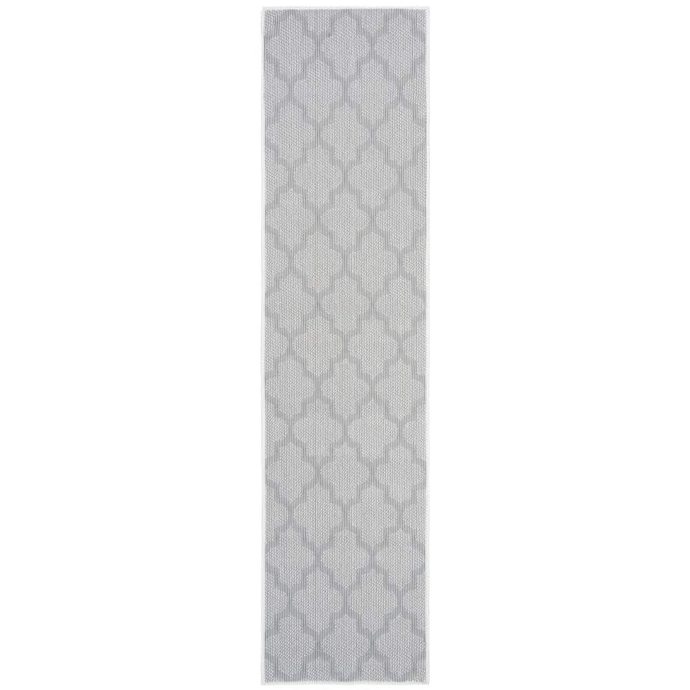Bermuda Ivory/Light Gray 2 ft. x 6 ft. Machine Washable Geometric Trellis Indoor/Outdoor Runner Rug price history on PriceWatchPro