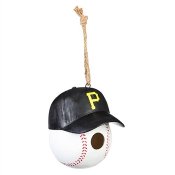Team Sports America Pittsburgh Pirates 6.5 in. x 7.5 in. x 8 in. Polystone Hat/Helmet Ball Birdhouse
