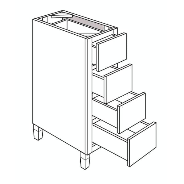 Hampton Bay Denver 12 in. W x 21 in. D x 34.5 in. H Bath Vanity Cabinet without Top in. White Paint
