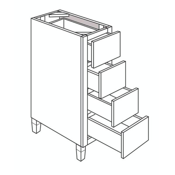 Hampton Bay Denver 15 in. W x 21 in. D x 34.5 in. H Bath Vanity Cabinet without Top in White Paint