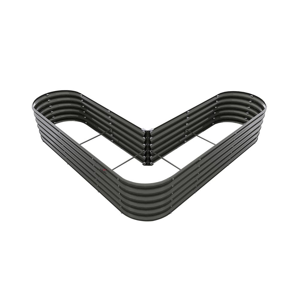 81 x 81 x 18 in. Heart-Shaped Metal Galvanized Raised Planter Boxes, Anti-R