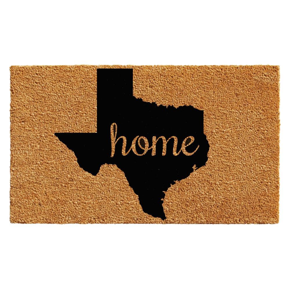 Texas Home for the Holidays Coir Door Mat