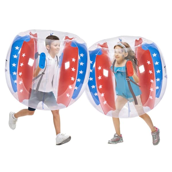 VEVOR Inflatable Bumper Balls 2-Pack 4 ft./1.2M Body Sumo Zorb Balls for Kids and Teens Durable PVC Human Hamster Bubble Balls