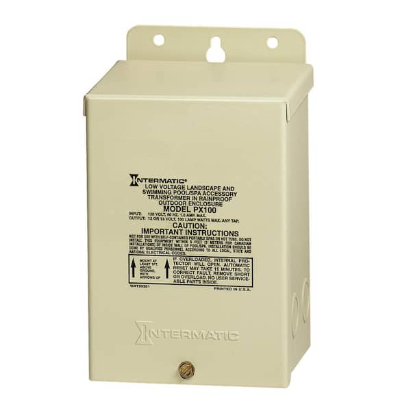 Intermatic PX Series 100-Watt Pool and Spa Safety Transformer in Beige