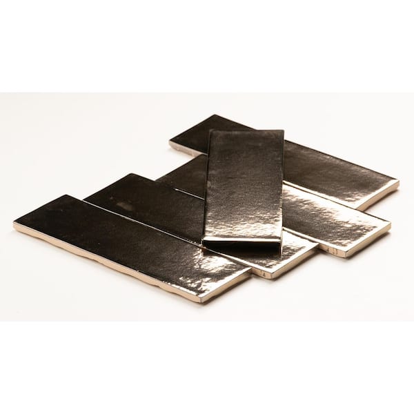 Radiance Jezebel Bronze Glossy Glazed Ceramic Jolly Wall Trim, 0.75 in. x 8 in.