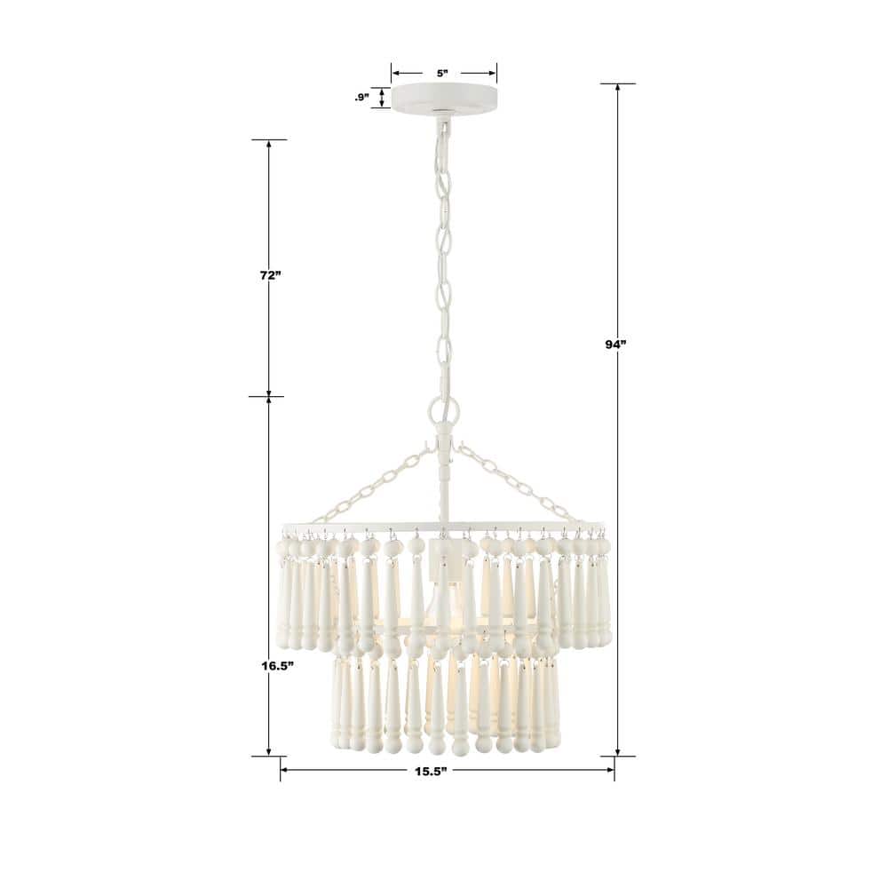 Matte White Beaded 1-Light Indoor Pendant