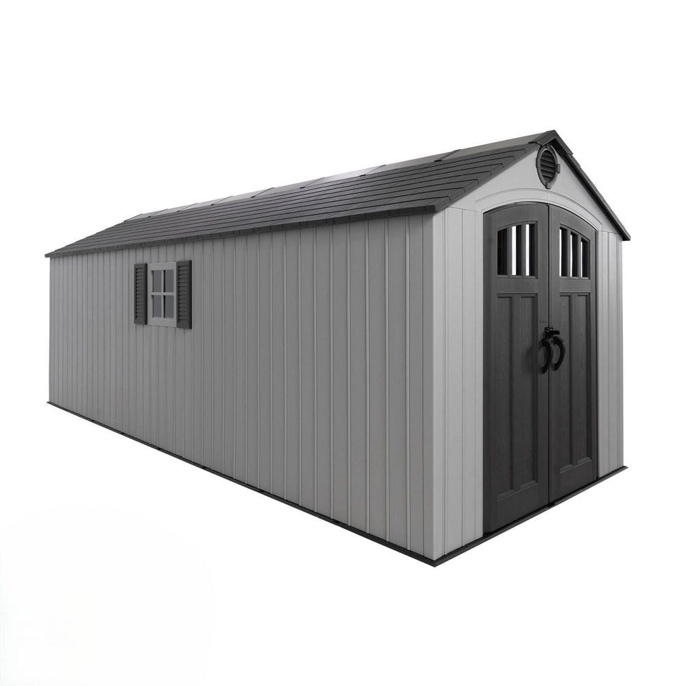 85   スティーブンステイルバーグ Lifetime 8 ft. W x 20 ft. D Outdoor Resin Storage Shed (160 sq. ft