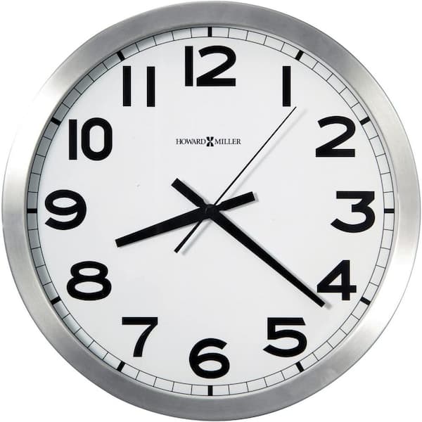 Howard Miller Spokane Silver Wall Clock