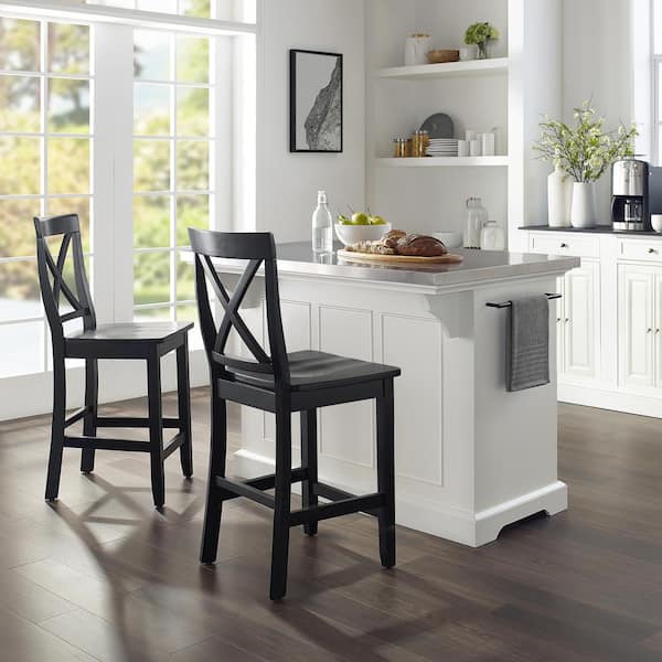 Crosley Furniture Julia White Kitchen, Kitchen Island Stool Chairs