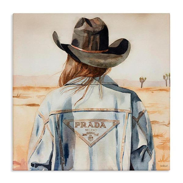Glam Desert Cowgirl by Amanda Greenwood Unframed People Graphic Art Print 36 in. x 36 in.