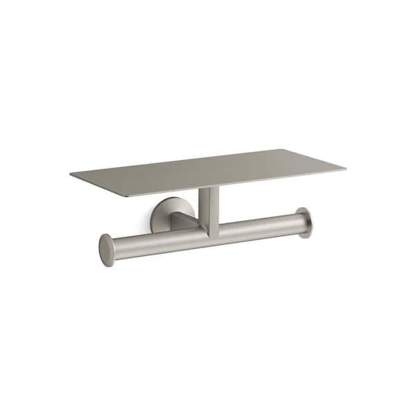 KOHLER Components Covered Double Toilet Paper Holder in Vibrant Brushed Nickel