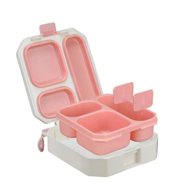 Reusable Kids Lunch Bag Set of 6 with Bento Box, Hot Food Jar, Tableware, Sauce Cups and Lunch Cards