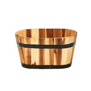 15 in. Oval Wood Planter