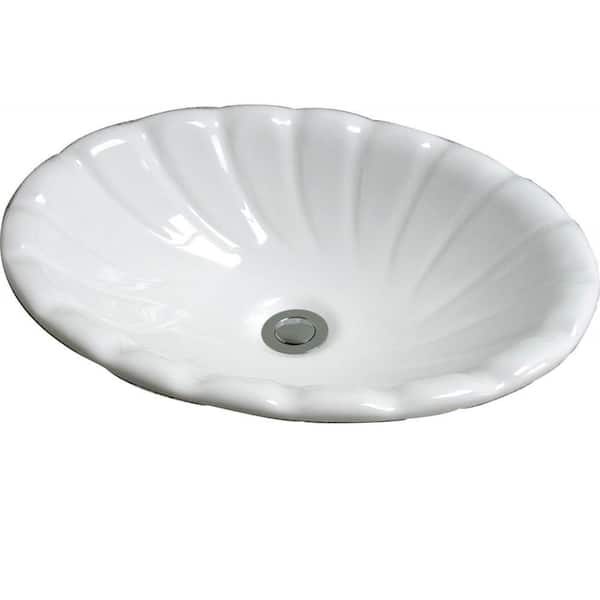 PRIVATE BRAND UNBRANDED Corona Drop-In Bathroom Sink in White