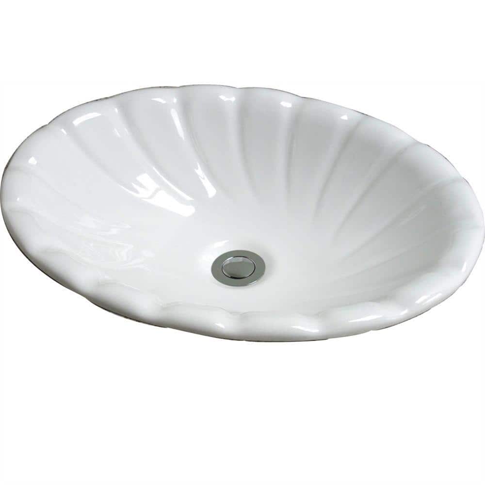 Pegasus Corona Drop In Bathroom Sink In White 4 465wh The Home Depot